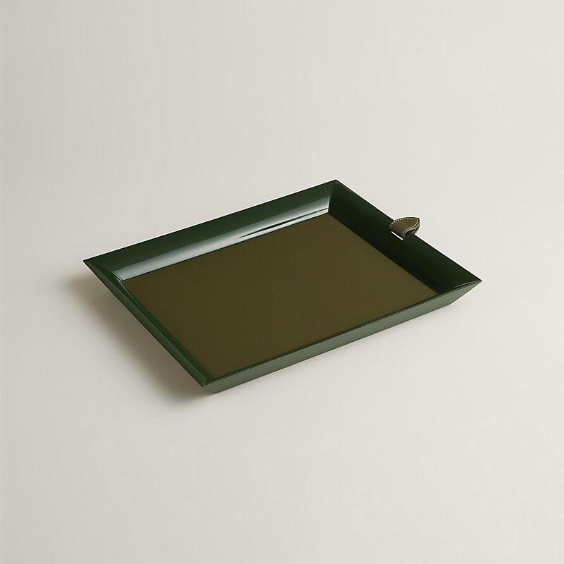Atrium tray, small model - Green | Hermès USA